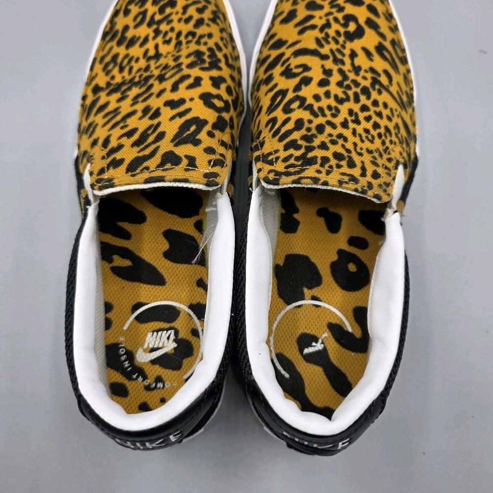 Nike Court Legacy Shoes Womens 6.5 Leopard Cheetah Canvas Slip On Sneakers - Picture 10 of 13